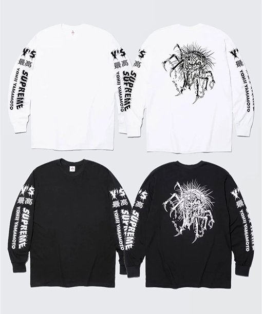 SUPREMEコピー X Yohji Yamamotoスーパーコピー ジョイントモデル長袖プリントシャツ