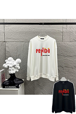 フェンディ FENDI 新しいレタープリント長袖クルーネックスパーカー