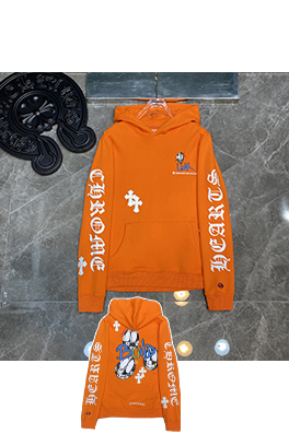 クロムハーツ Matty Boy クロス刺繍レザーグラフィティフード付きスパーカー