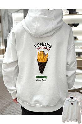 フェンディ フライドポテト刺繍フード付きスウェットシャツ