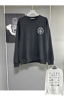 クロムハーツ グラフィティレターロゴ刺繍クルーネックスウェットシャツ