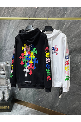 クロムハーツ クラシックなカラフルファントムクロスレターフローラルスリーブスウェットシャツ