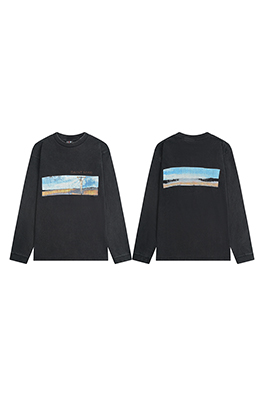 セントマイケル オーシャンブルースカイ アメリカンスタイル VTG ウォッシュダメージ長袖シャツ