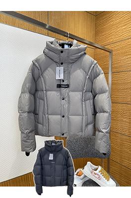 バレンシアガ BALENCIAGA アップリケフード付きダウンジャケット