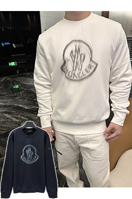 モンクレールスーパーコピー Moncler クルーネックプリントのカジュアル長袖スウェットシャツ