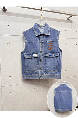 バーバリーコピー Burberry 高級デニムベストジャケット