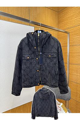 ルイヴィトン プリントジップアップフードジャケット