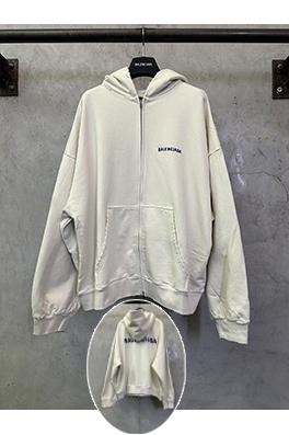 バレンシアガコピー Balenciaga オーキッド刺繍フード付きジップアップスウェットシャツジャケット