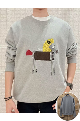 ディオール 新年の限定ポニー刺繍クルーネックスウェットシャツ