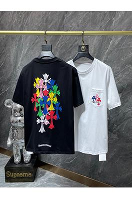 クロムハーツ クラシックなカラフルファントムクロスレターフローラル半袖Tシャツ