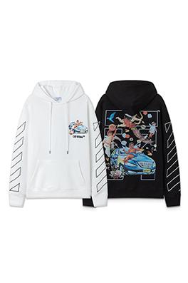 オフホワイトコピー off white 新しいゆったりとしたフード付きスウェットシャツ