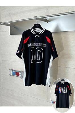 バレンシアガ NBA 共同刺繍ジャージ半袖Tシャツ