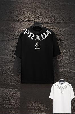 プラダスーパーコピー PRADA 新作フロックプリント半袖Tシャツ