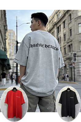 クロムハーツ ロゴプリントクルーネック半袖Tシャツ