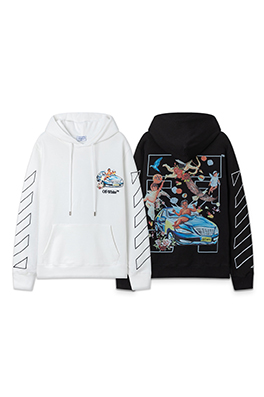 オフホワイトコピー off white 新しいゆったりとしたフード付きスウェットシャツ