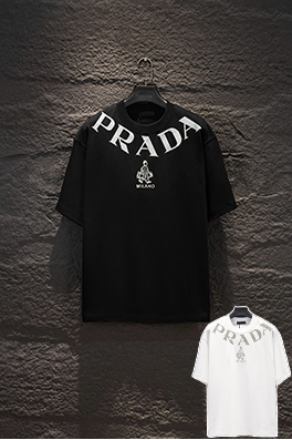 プラダスーパーコピー PRADA 新作フロックプリント半袖Tシャツ