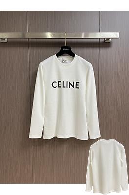 セリーヌ CELINE クラシックなロゴプリントクルーネック長袖シャツ
