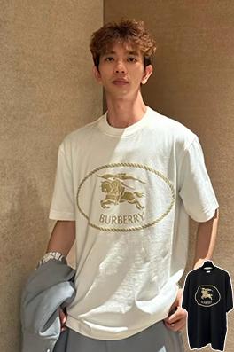 バーバリースーパーコピー ウォーホース ロゴ フォームプリント 半袖Tシャツ