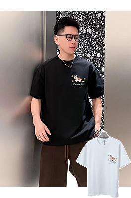 ディオールスーパーコピー Christian Dior ポニーロゴ刺繍入り半袖Tシャツ