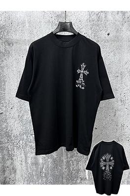 クロムハーツコピー プリント入りクルーネック半袖Tシャツ