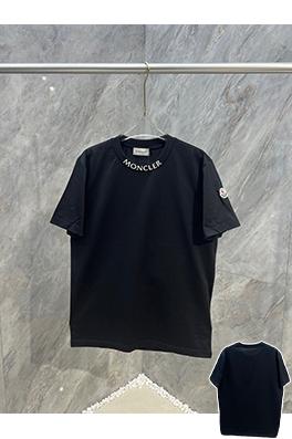 モンクレールスーパーコピー Moncler 襟にロゴプリントがった半袖Tシャツ