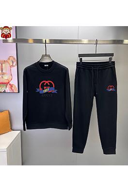 グッチコピー Gucci 最新のトレンドクルーネックのスウェットシャツとパンツのセット