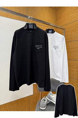 アクネストゥディオズスーパーコピー Acne Studios 小さなポケットが付いたプリント柄の長袖シャツ