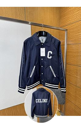 セリーヌスーパーコピー CELINE アップリケ付きボタンダウンベースボールカラージャケット