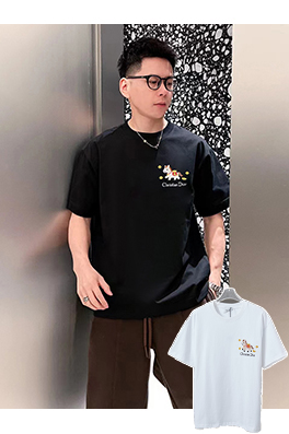 ディオールスーパーコピー Christian Dior ポニーロゴ刺繍入り半袖Tシャツ
