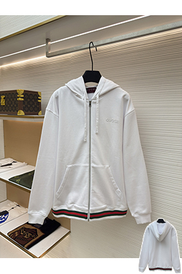 グッチスーパーコピー Gucci リブ編みコットンジップアップパーカー