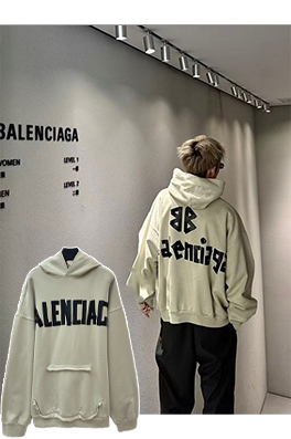 バレンシアガ Balenciaga マスキングテープ文字プリントパーカー