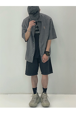 アクネストゥディオズ Acne Studios チェック柄の半袖シャツ