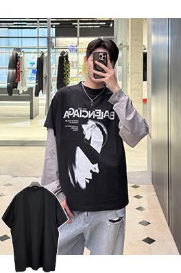 バレンシアガスーパーコピー Balenciaga キャラクターアートプリント半袖Tシャツ