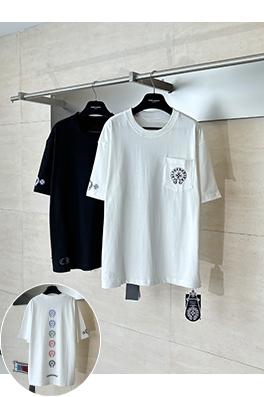 クロムハーツコピー レインボーホースシューロゴ入り半袖Tシャツ