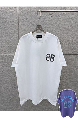バレンシアガコピー 3Dエポキシ樹脂文字ロゴ入り半袖Tシャツ