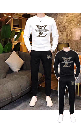 ルイヴィトンスーパーコピー LV 新モデル人気のトレンドクルーネックのスウェットシャツとパンツのセット