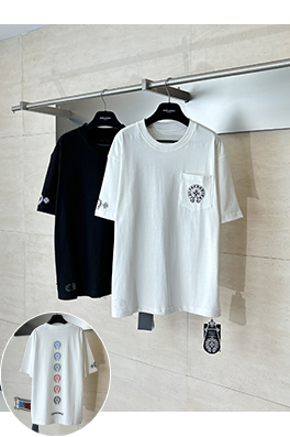 クロムハーツコピー レインボーホースシューロゴ入り半袖Tシャツ