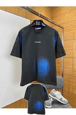 アクネストゥディオズコピー Acne Studios グラデーションホットスタンプロゴレター半袖Tシャツ