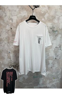 クロムハーツスーパーコピー 手作りのサンスクリット文字入り半袖Tシャツ