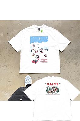 セントマイケルスーパーコピー ミッキーマウスハッピーホリデーニューイヤー限定半袖Tシャツ