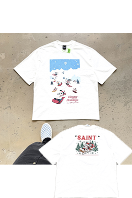 セントマイケルスーパーコピー ミッキーマウスハッピーホリデーニューイヤー限定半袖Tシャツ