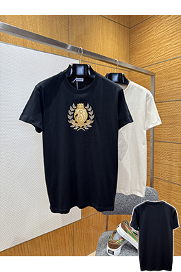 バーバリースーパーコピー 刺繍入りBバッジ付きコットン半袖Tシャツ