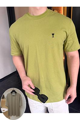 アミコピー クラシックなエンボスのADCシルエット無地半袖Tシャツ