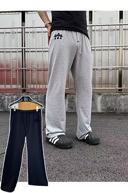 クロムハーツコピー クロス刺繍入りストレートレッグカジュアルパンツ