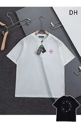 クロムハーツ クラシックなクロスバッジの縁タッセル付き半袖Tシャツ