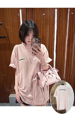 バレンシアガ BALENCIAGA レターテーププリント半袖Tシャツ