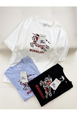 バーバリー偽物 BURBERRY 七夕戦馬刺繍入り半袖Tシャツ