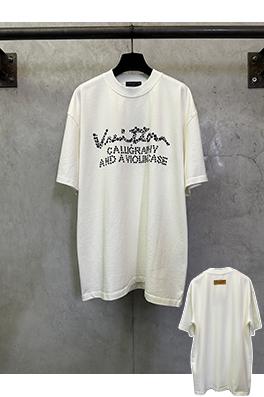 ルイヴィトン LV パールロゴ入りクルーネック半袖Tシャツ