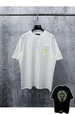 クロムハーツ半袖Tシャツスーパーコピー 新モデルプリント入りクルーネック半袖Tシャツ