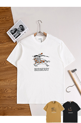 バーバリー半袖Tシャツコピー BURBERRY クラシックなウォーホース刺繍入り半袖Tシャツ